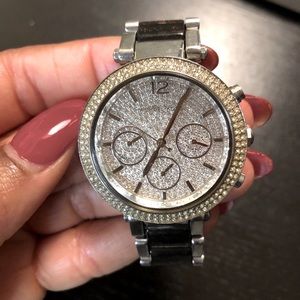 Michael Kors crystal studded watch.